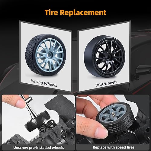 Miniatura 4 de Coche de deriva a control remoto, auto RC a la deriva de 2.4 GHz 116, autos de control remoto 4WD de alta velocidad, vehículos de carreras de