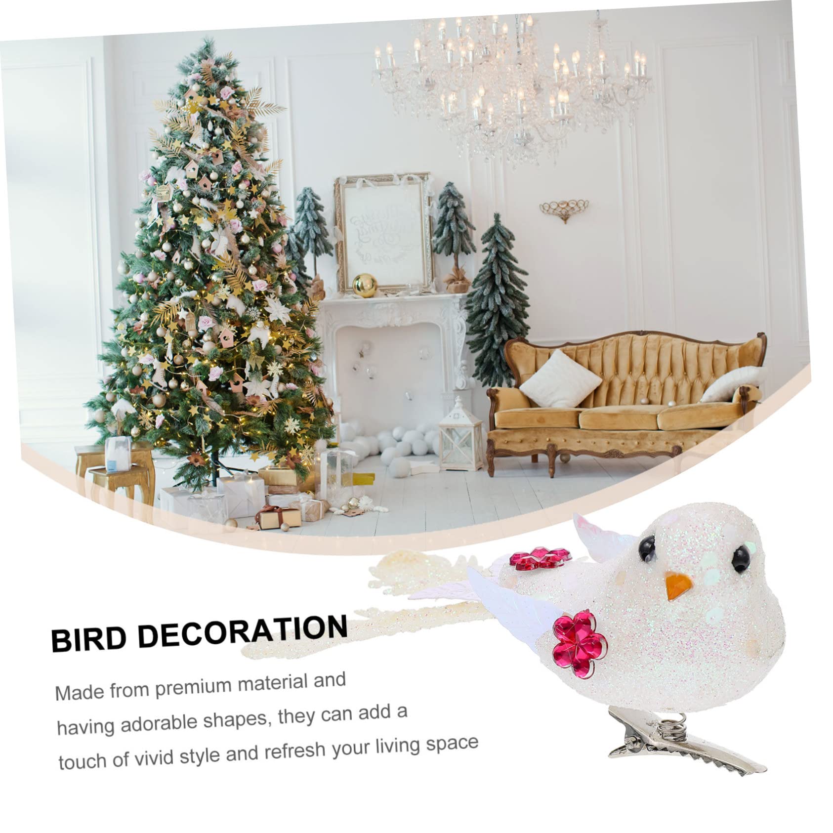 TOPBATHY 30 Pz uccello di schiuma decorazioni cameretta christmas tree decorations passeri artificiali uccelli di simulazione ornamento Arredamento per ufficio Home decor piccoli uccelli