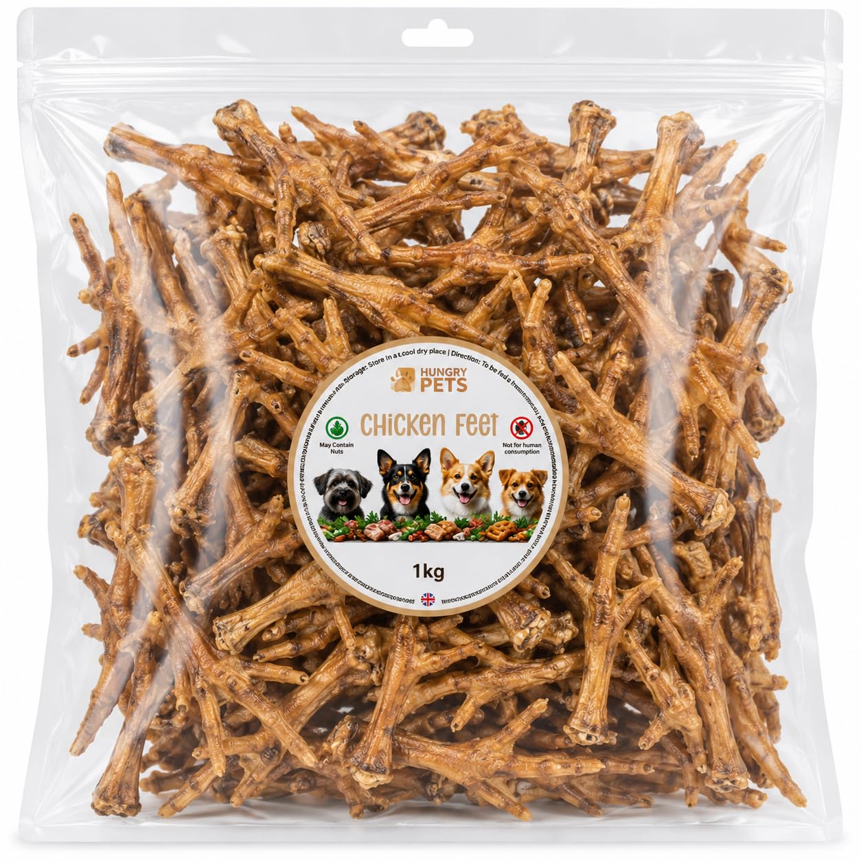 Chicken Feet, Natural Dog Treat (1kg)