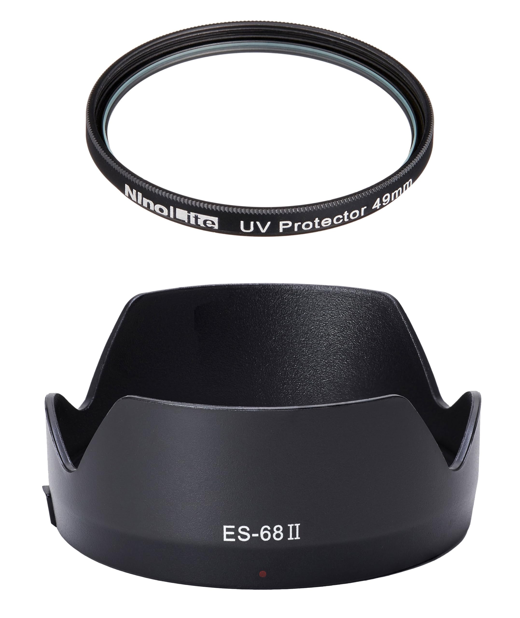 Amazon | NinoLite 2点セット： ES-68II 花形レンズフード & UV 