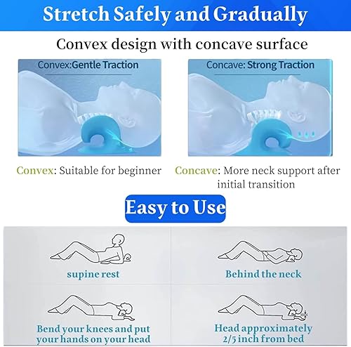 Miniatura 7 de Dispositivo de tracción cervical, estirador de cuello, tracción cervical para relajación muscular, corrector de joroba de cuello para alivio del