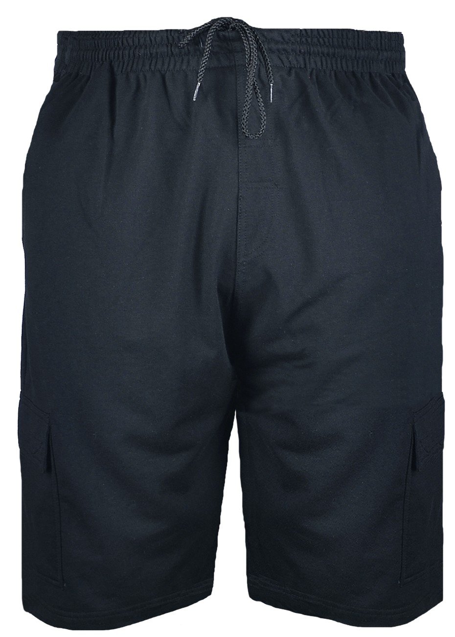Kam Men's Black Big Hoss Cargo Shorts Lightweight Tall Clothing 2XL 3Xl 4XL 5Xl 6XL 7Xl 8XL, Size : 2XL