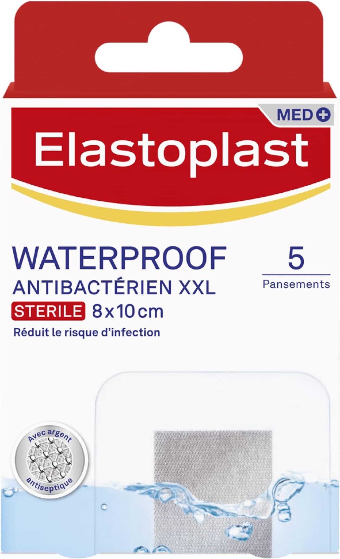 Elastoplast Antibacterial Strip XXL Waterproof Sterile 5 Strips