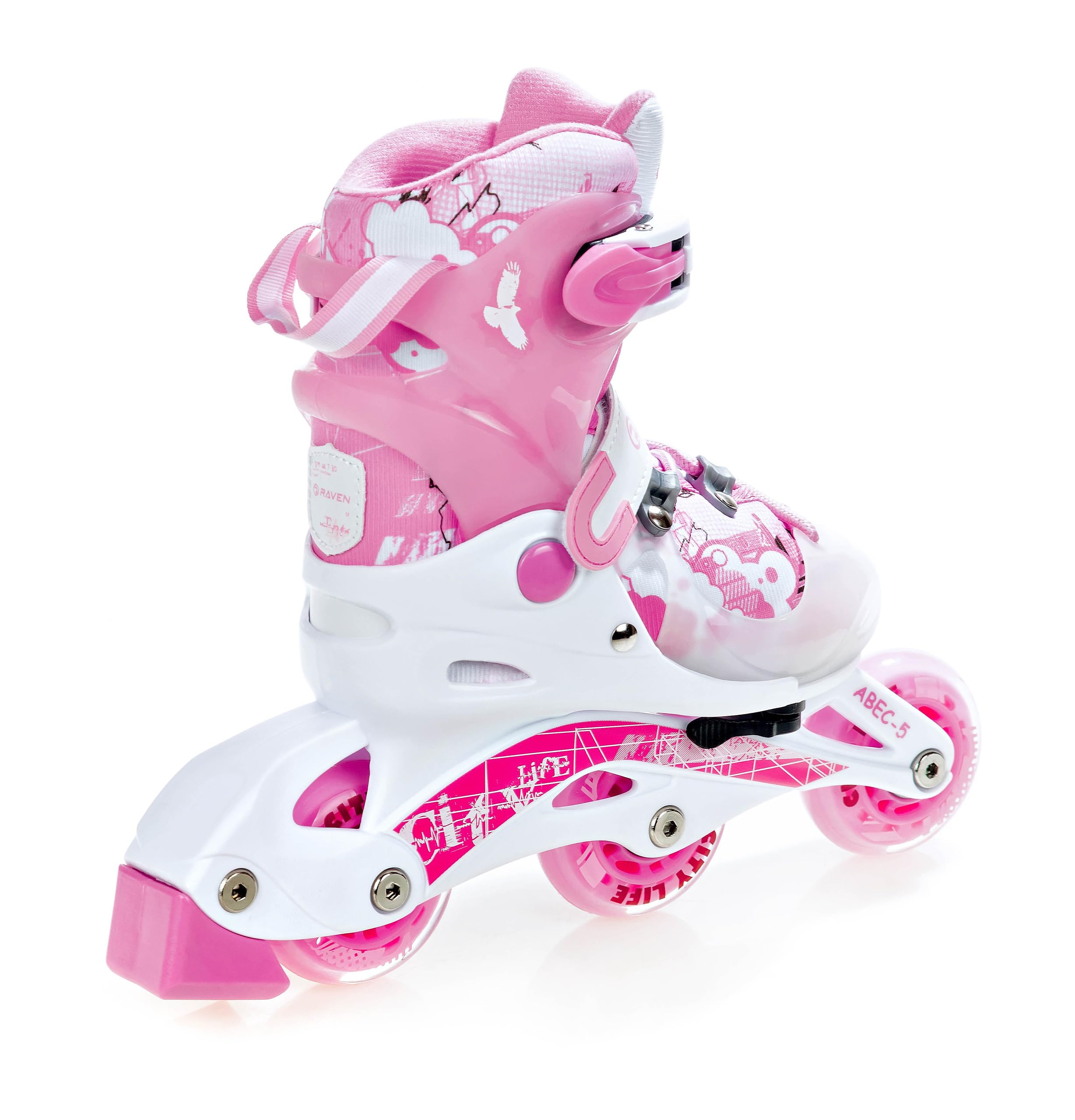 Raven Princess 3in1 Inline Skates Triskates Rollschuhe Inliner für Kinder Mädchen verstellbar