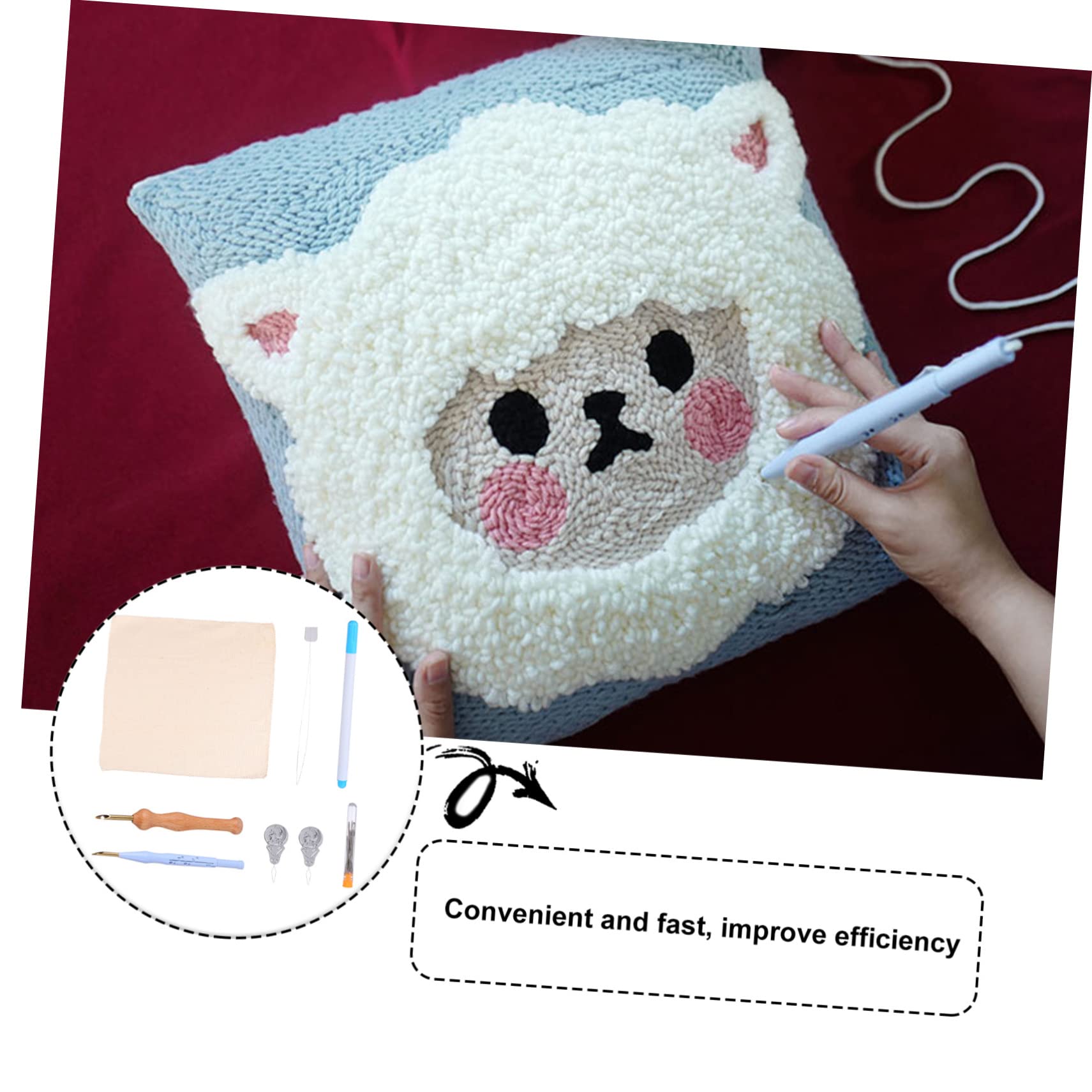 SEWACC 3juegos Kit De Agujas Punzón Ajustables Para Bordado Accesorios Completos Para Proyectos De Costura y Manualidades