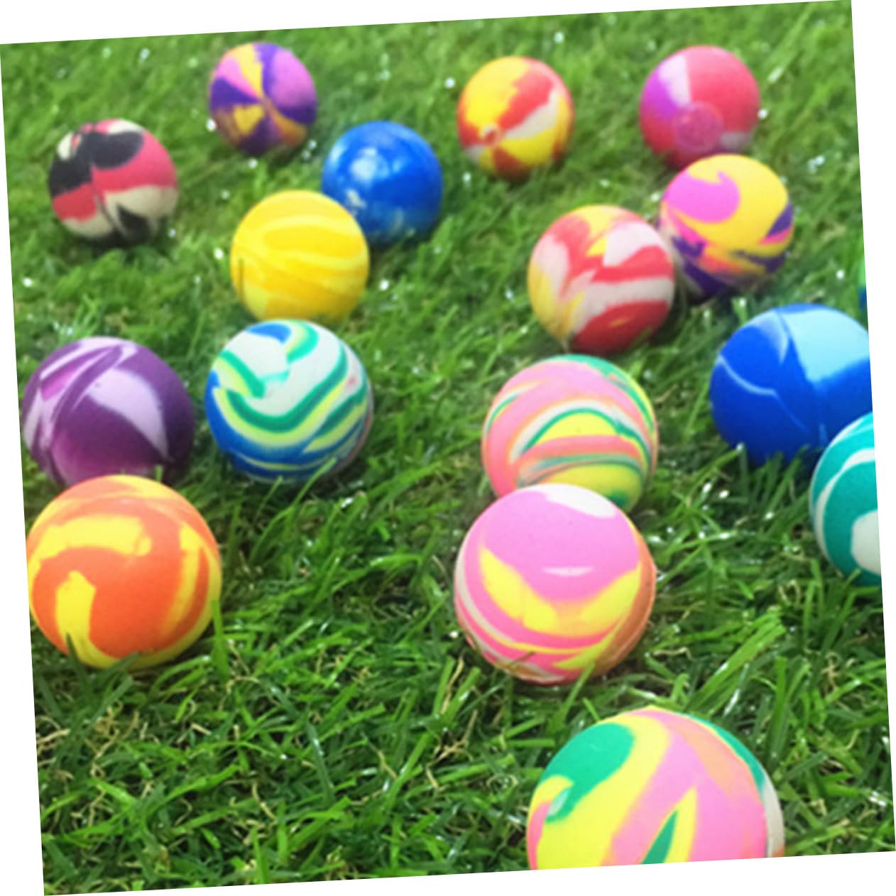 ifundom Bounce Balls for Kids 25pcs 25mm Large Soft Foam Balls Jumping Toy Mini Present for Children