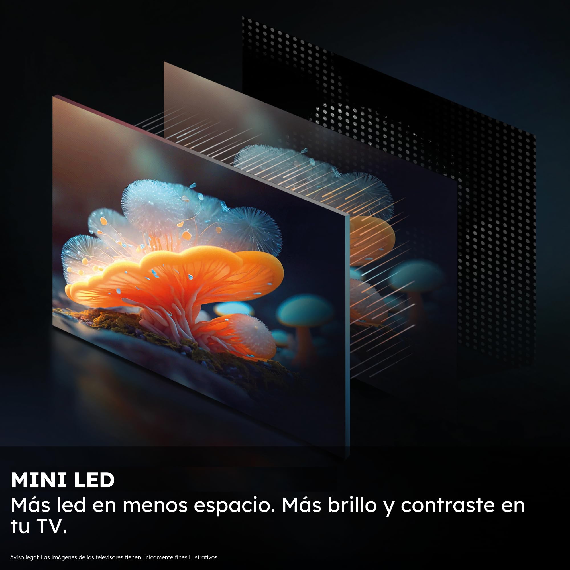 Haier MiniLED 4K UHD H65M80FUX - 65", Smart TV, Google TV, Dolby Atmos y Dolby Vision, HDR 10, Google Assistant, Procesador Quad Core, Bluetooth 5.2, DBX TV, HDMI 2.1 x 4, 2+32 GB, Sin Marcos, 2025