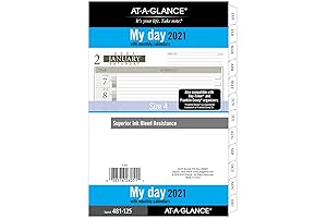 AT-A-GLANCE Classic Daily Planner Refill 2021