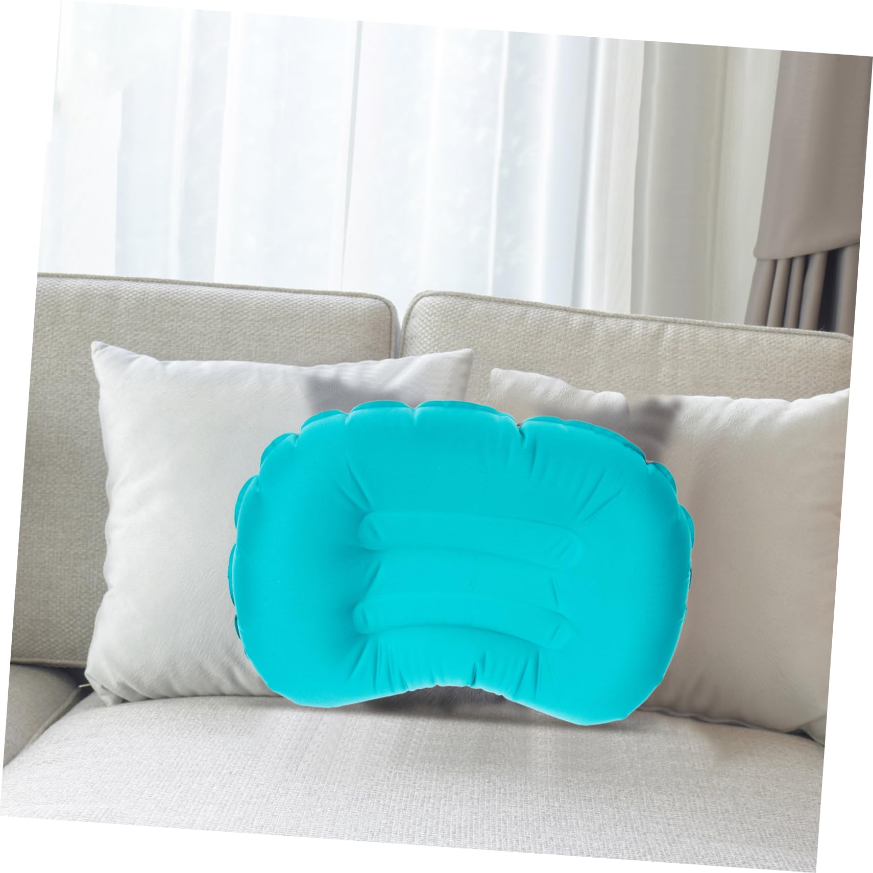 STOBAZA Ergonomic Outdoor Pillow Portable Inflatable Pillow for Camping Backpacking Travel