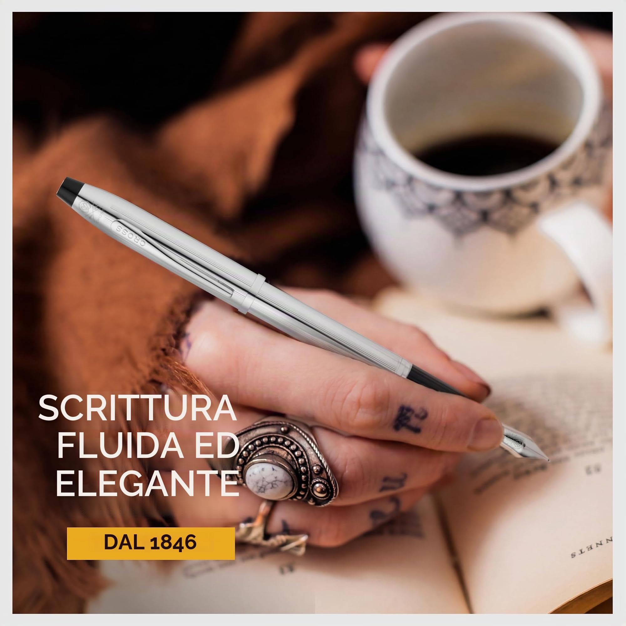 Cross 506 - Penna stilografica Century II cromata con punta dorata