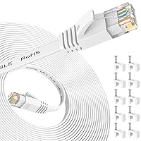 Vista 11 de Folishine Cable Ethernet Cat 6e de 10 pies, cable de red plano con conector RJ45 sin enganches para divisor Ethernet, PS4, Xbox, cable LAN de alta