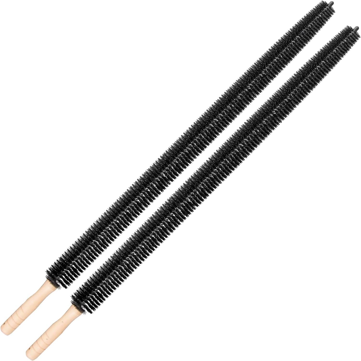 Heater Dryer Vent Cleaner Kit, Dryer lint Brush Vent Cleaner Long Flexible Refrigerator Coil Brush, Slender Radiator dust Collector, Vent Cleaner Brush (2 Black)