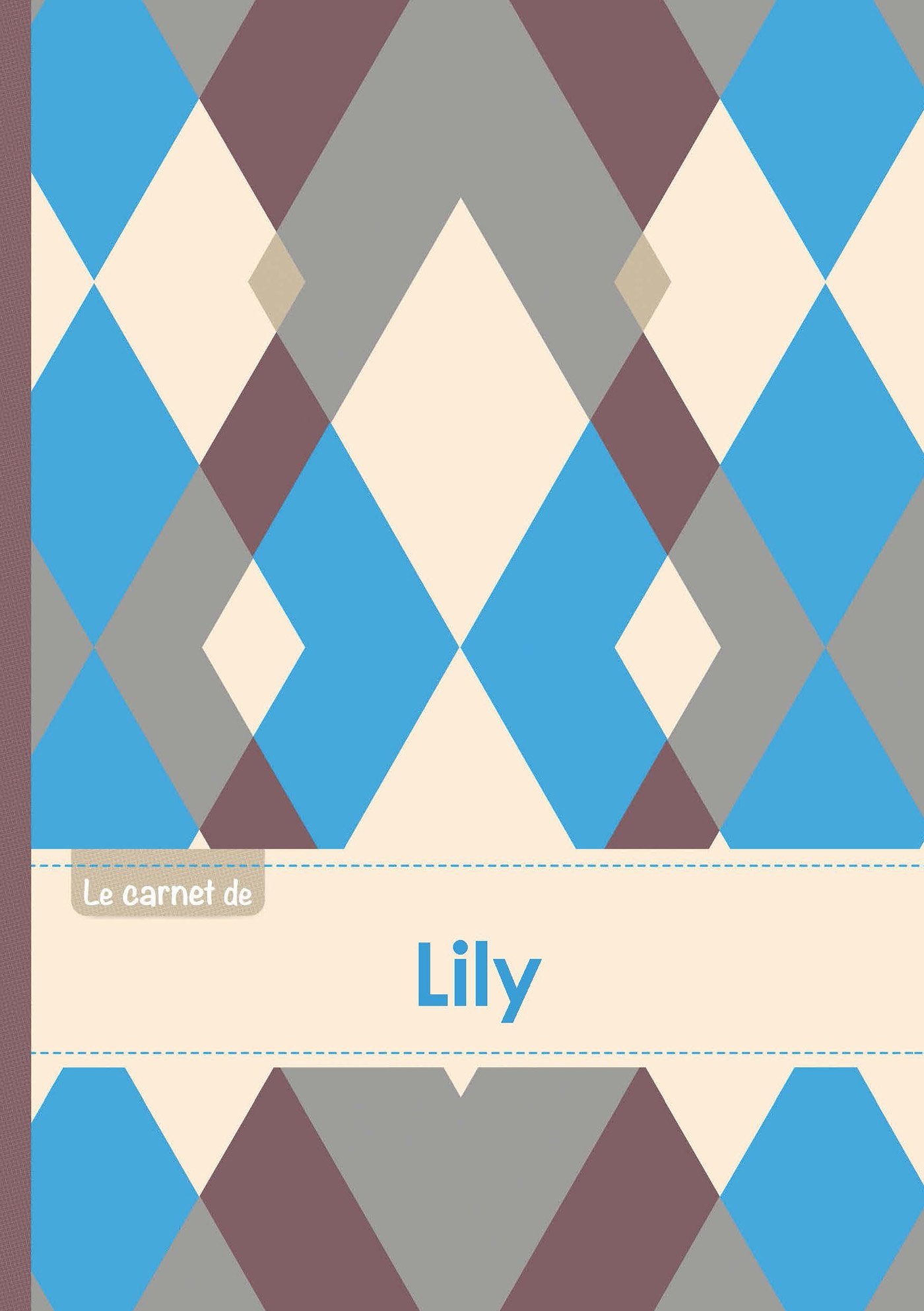 Le carnet de Lily - Lignes, 96p, A5 - Jacquard Bleu Gris Taupe
