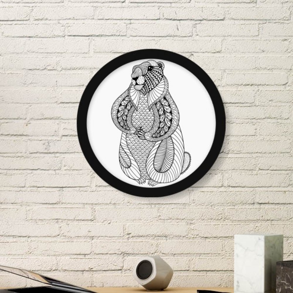 Décoration murale souris avec ce cadre rond noir idéal pour votre salon