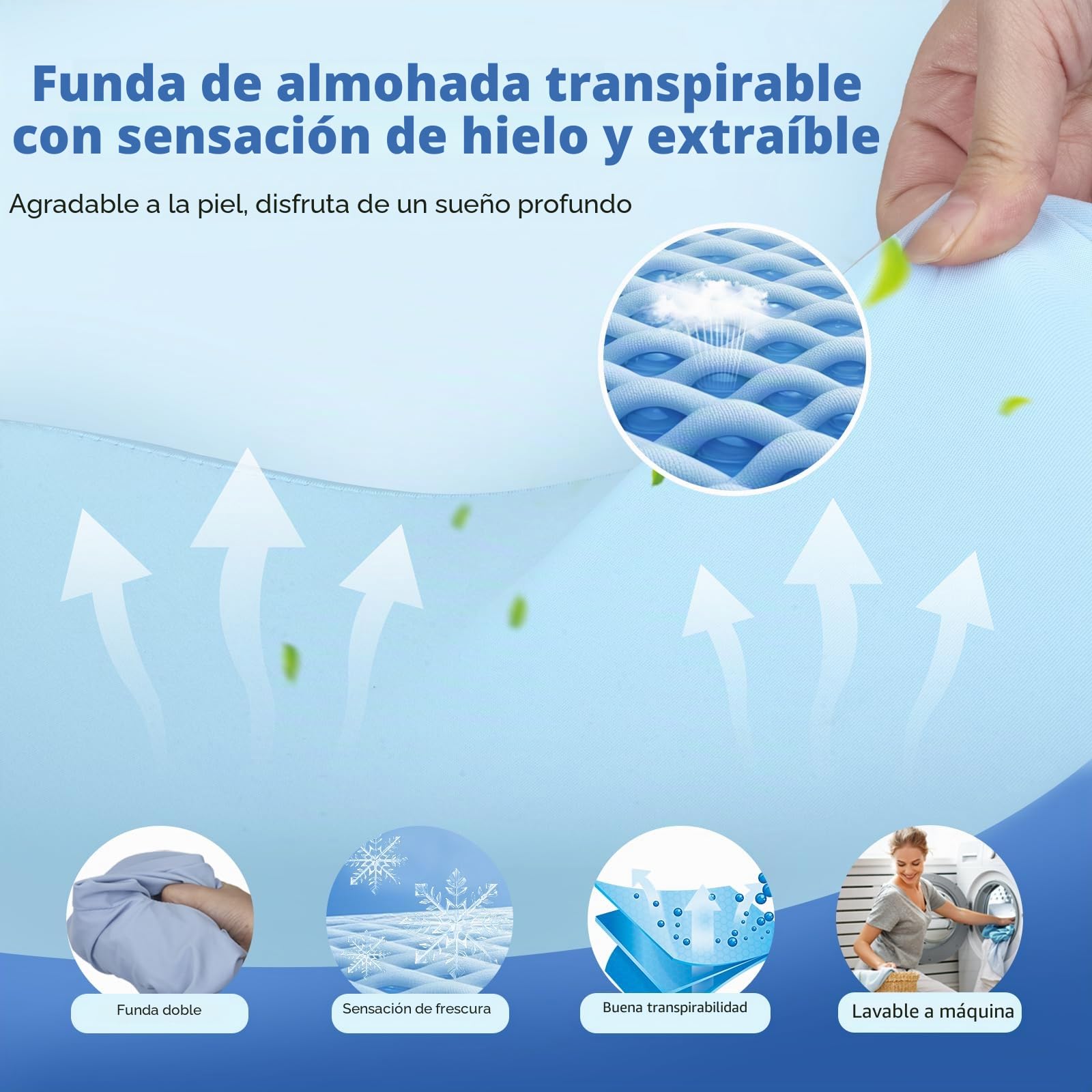 Cojín Lateral para aliviar el Dolor de Hombro, Almohada Anti Ronquidos y Apnea del Sueño, Almohada para Dormir de Lado con 4 Agujeros para Brazos, Almohada Ergonómica para Cervical y Hombros
