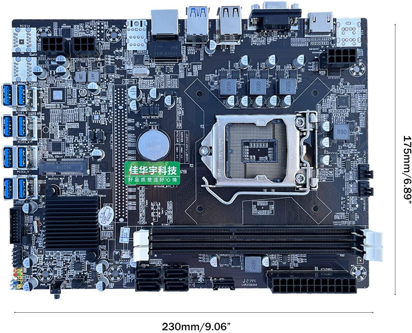 マイナーマザーボード B75 BTC CPU セット 8 ビデオカードスロット LGA 1155 DDR3 メモリ USB3.0 V CPU用マイナー マザーボードB75 BTCセット8ビデオカードスロットLGA 1155 DDR3メモリUSB3.0 CPU用マイナーマザーボードB75 BTCセット8ビデオカードスロットLGA  1155 DDR3 ...