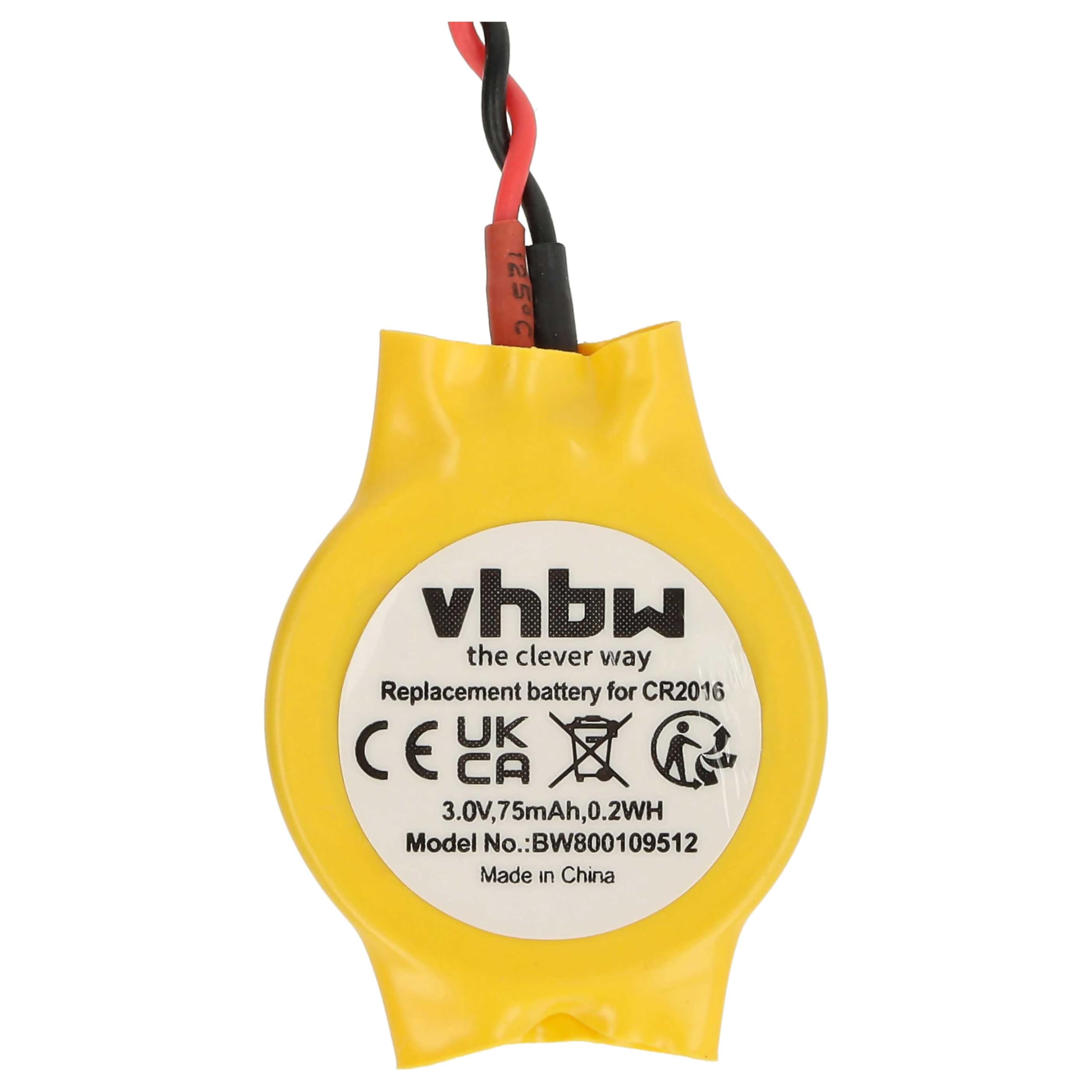 vhbw Bateria BIOS kompatybilna z HP/CompaQ NX6110 | NX8220 komputer notebook (75 mAh, 3 V, Li-Ion) - zamiennik dla Cr2016