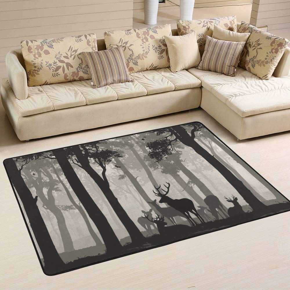Tapis noir pour salon facile à nettoyer et ultra durable pour un entretien quotidien