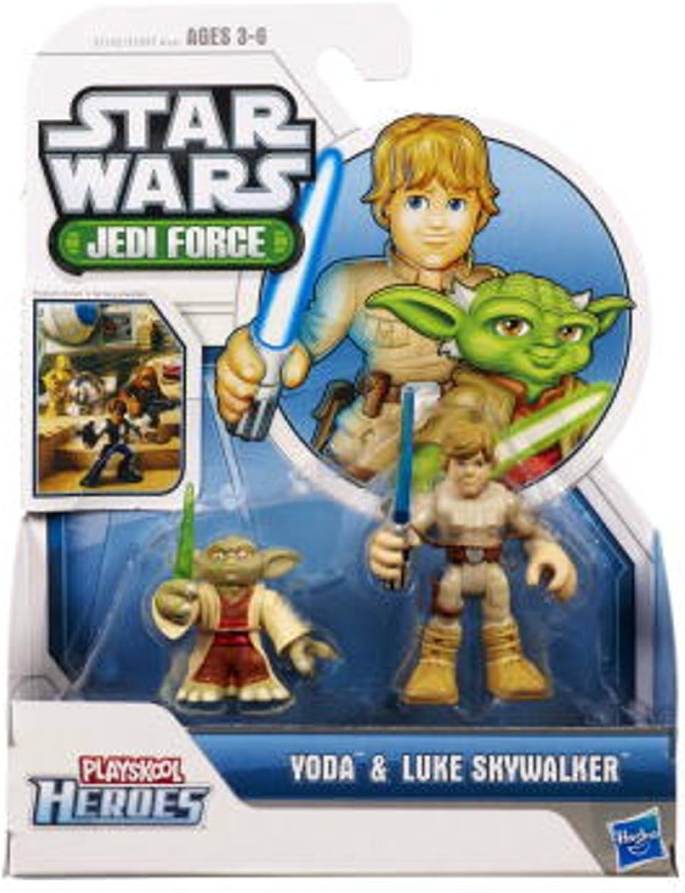 Playskool Heroes, Star Wars, Jedi Force Figures, Luke Skywalker and Yoda image 2 of 2 B00522XNNW