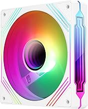 TZMRIT 140mm Reverse Flow RGB Fan,5V 3PIN ARGB Fan,4PIN PWM Fan White