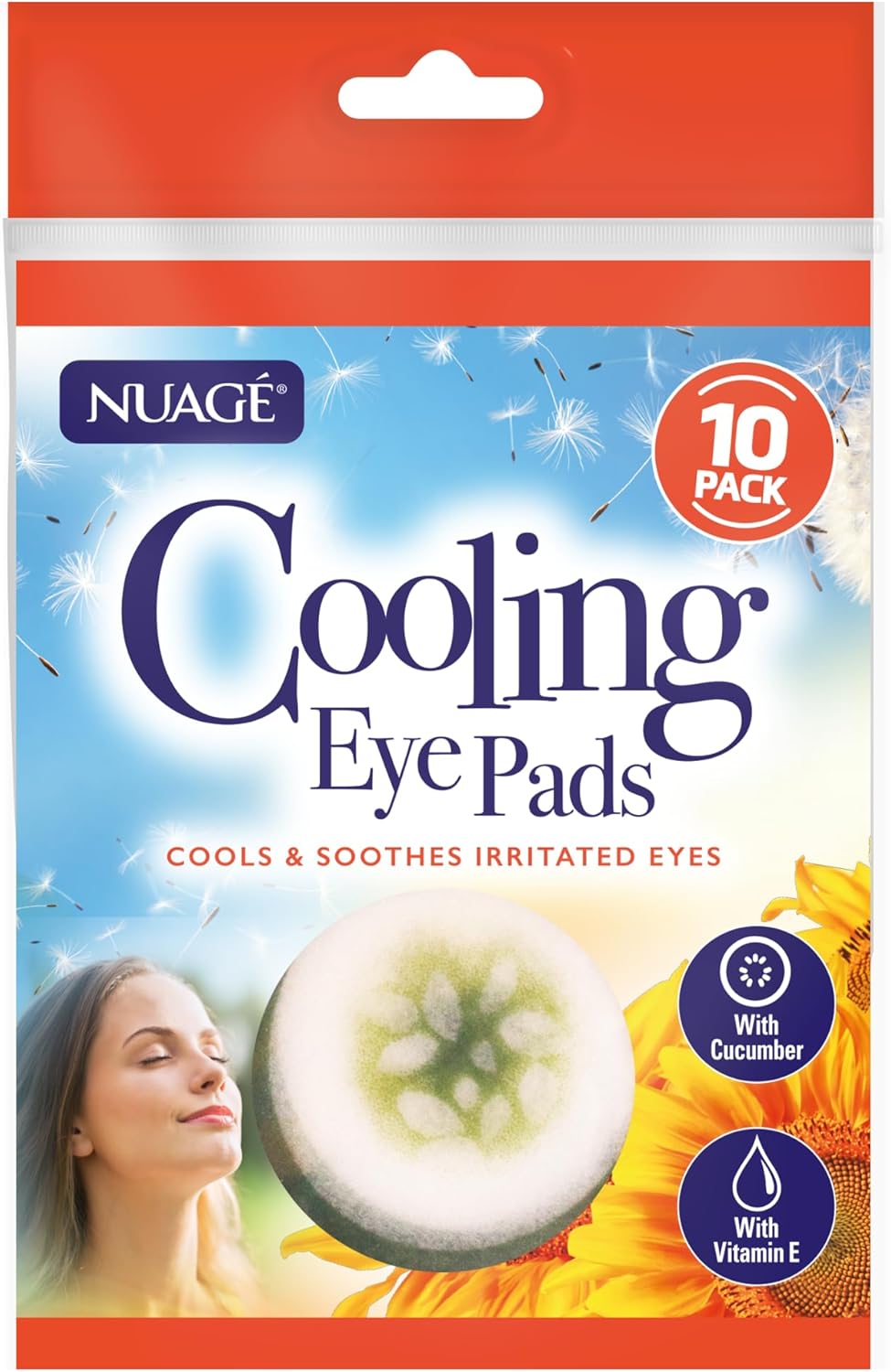 Cooling Eye Pads – Koelt en kalmeert geïrriteerde ogen | Doordrenkt met komkommer en vitamine E – Refresh & Revive | Geschikt voor dagelijks gebruik – Relax & Pamper (10 stuks)