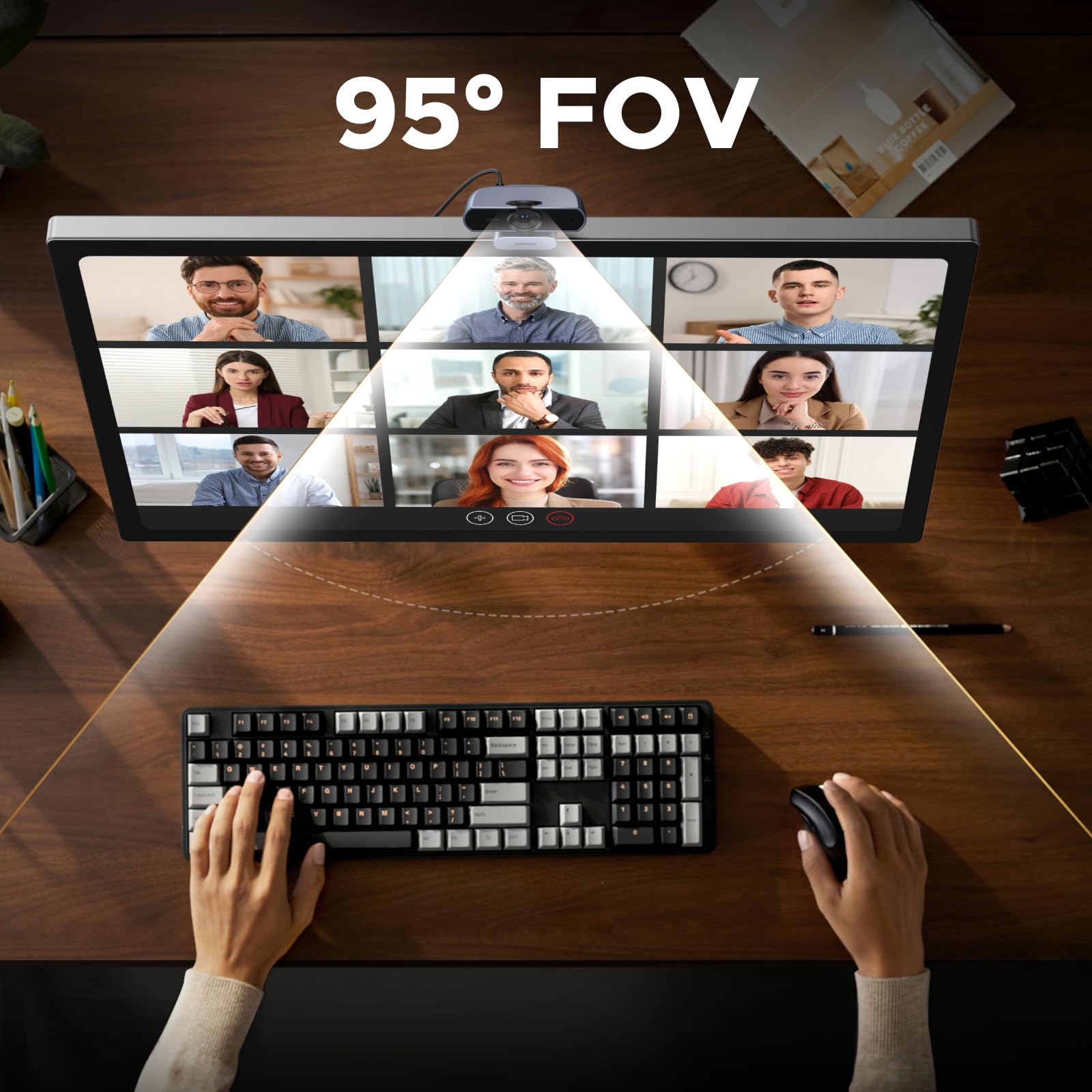 UGREEN 2K Webcam for PC Ultra HD 1080P Computer Webcam with Microphone, PC Camera with Privacy Cover, USB Web Camera for Streaming, Conference, Video Calling, Zoom, Skype, Teams, FaceTime,: Grey