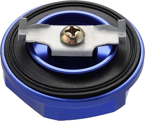 Miniatura 6 de X AUTOHAUX Tapa de tapón de llenado de aceite de motor de gas de coche de aleación de aluminio azul reemplazo para Mitsubishi Outlander Lancer