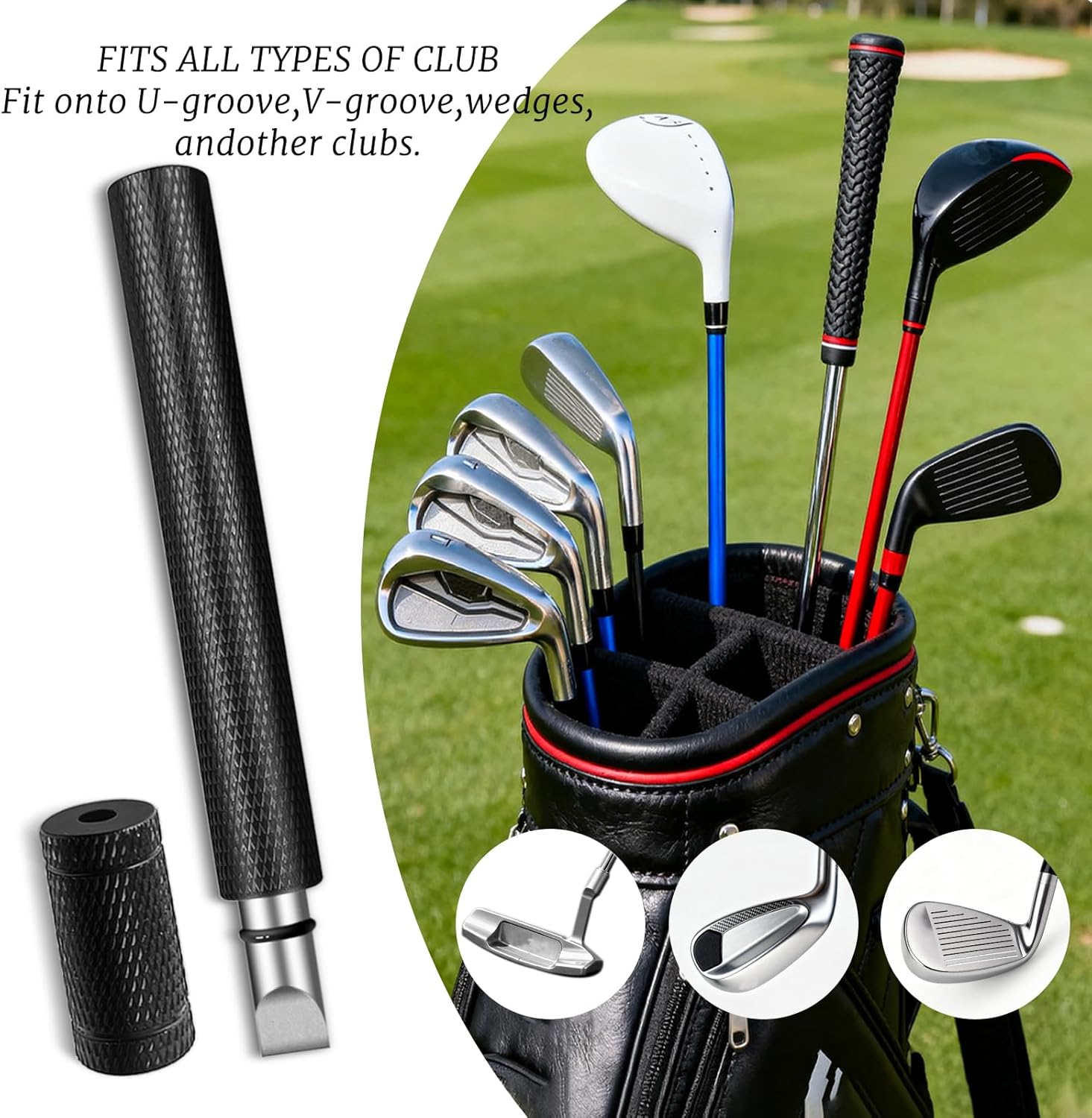 2 Pack Golf Club Groove Sharpener, Groove Golf Sharpener, Re-Grooving Tool and Golf Groove Cleaner for Irons and Wedges - Image 6