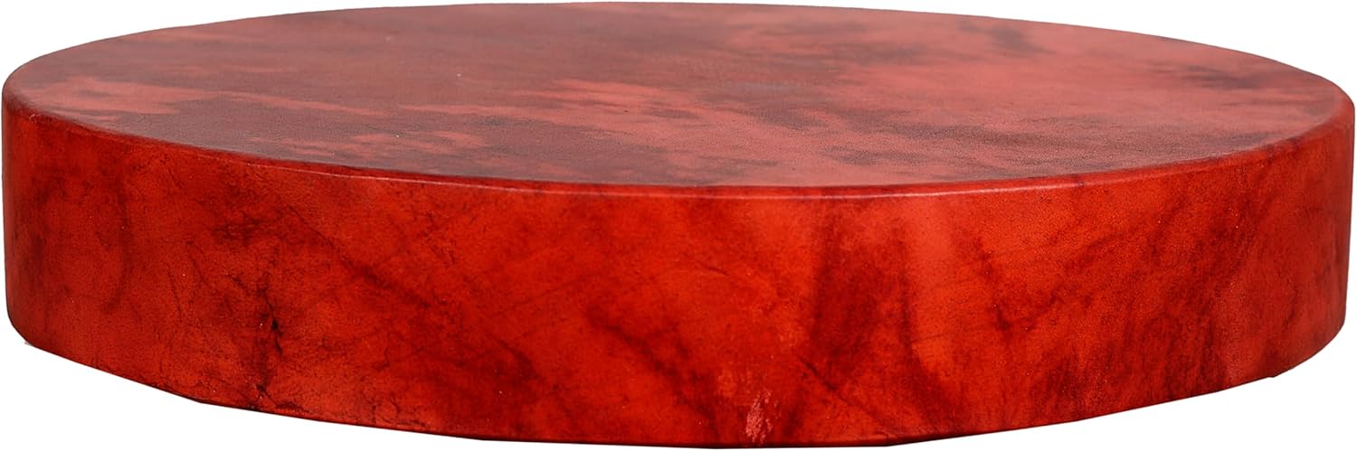 ARAW American Shamanic Native Style Drum,Bison Natural Hide, Mulberry Wood Frame, Mediction Drum Red Color (16 Inches Diameter X 3 Inches Depth)