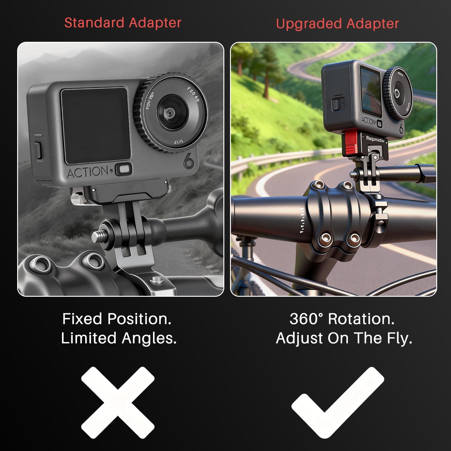 360° Swivel Magnetic Mount for DJI Osmo Nano/Action 6 Accessories image 3