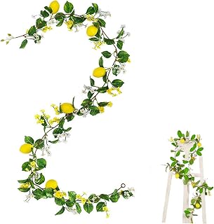 LONGHAO Ramas De LimóN Artificial,Limones Amarillos Artificiales,Limones Artificiales,Limones De Fruta Falsa De SimulacióN,Ramitas De LimóN Artificiales,para DecoracióN De Mesa (#2)