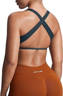 Women's Workout Sports Bras Square Neck Emma Cross Back Fitness Training Gym Bra Yoga Crop Tank