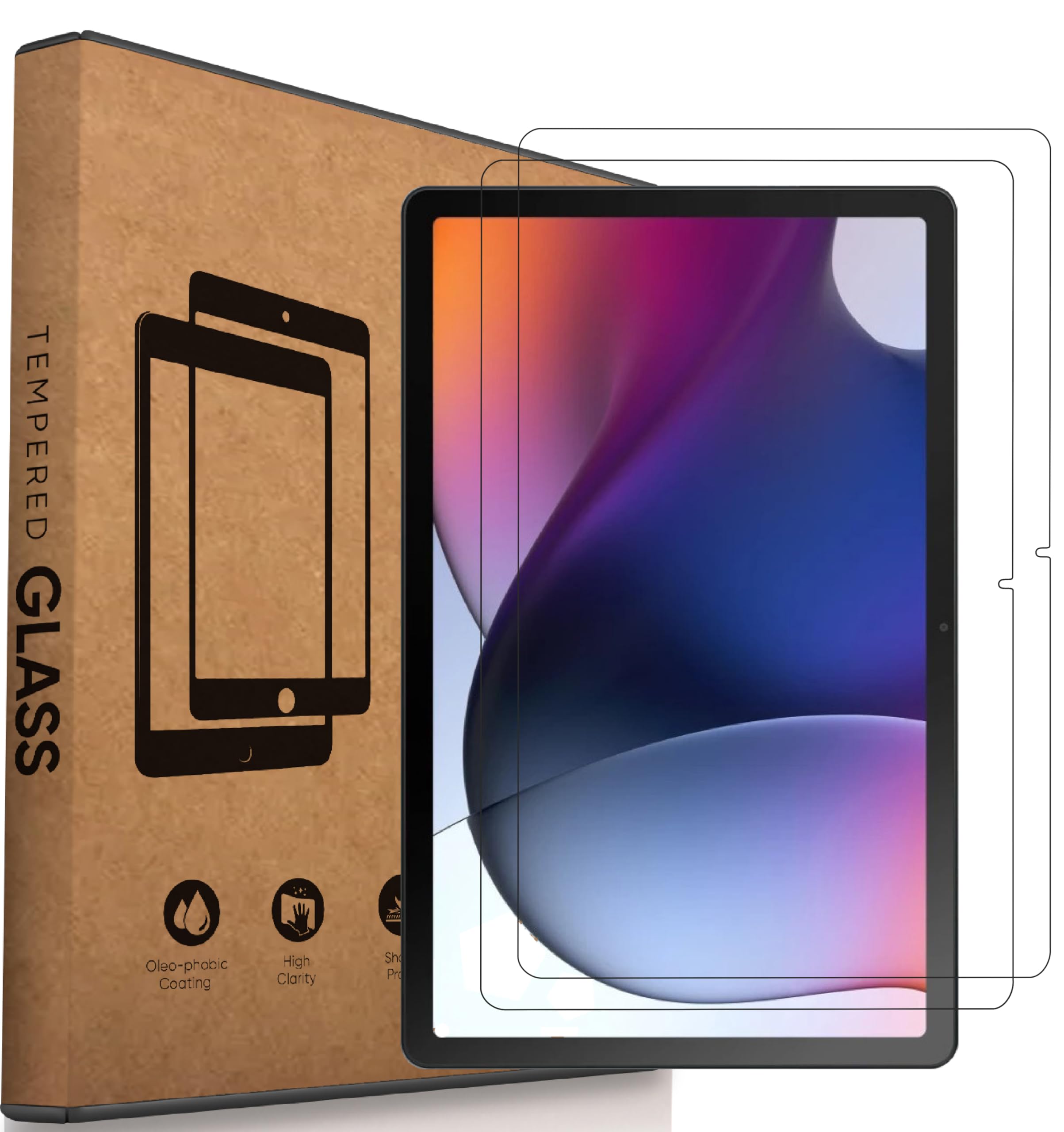 MOBIVIILE Tempered Glass Screen Guard Protector For MOTO TAB G62 10.6 inch (PACK OF 2) (B0CK5KLRDX) Amazon Price History, Amazon Price Tracker