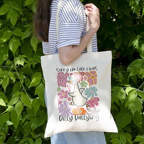 Miniatura 8 de Mahrokh Bolsa de lona para mujer con bolsillo interior, estética, bonita, bolsa de compras reutilizable