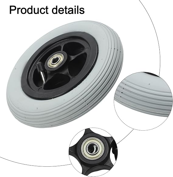 For Ottobock Compatible Electric Wheelchair Front Wheel 15 cm Outer Diameter 3.3 cm Tire Width Dual Axle Options (42 by 6-inch)