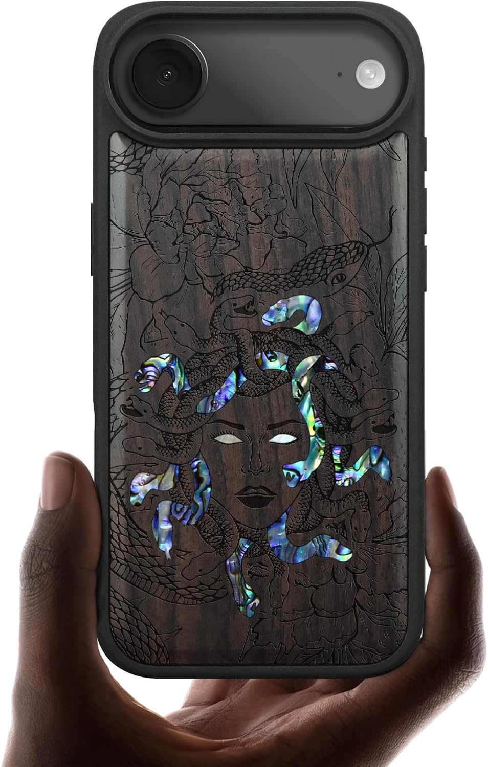 Carveit Handcrafted Case for iPhone Air, The Medusa, Black