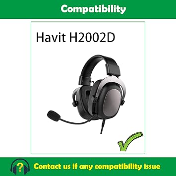 Ear Pad Cushion for Havit H2002d h2002d Headset Earpads Replacement for Warm Soft Fabric and High Density Foam