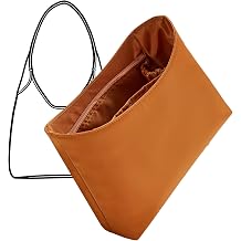 Brooklyn 28 Bag Insert, Nylon Purse Organizer Insert Custom-Fit for Coach Brooklyn 28 Shoulder Bag, Lightweight Waterproof Handbag Shaper Protector with Zipper Pocket Bottle Holders, Honey