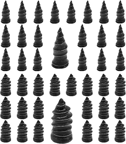 40PCS Tire Repair Rubber Nail, Vacuum Tire Repair Kits Spiral Rubber Nails, Tire Screw Plug Fast Tool Self Service Tire Repair Nail for car, Motorcycle, Truck, Tractor Tire Puncture Repair