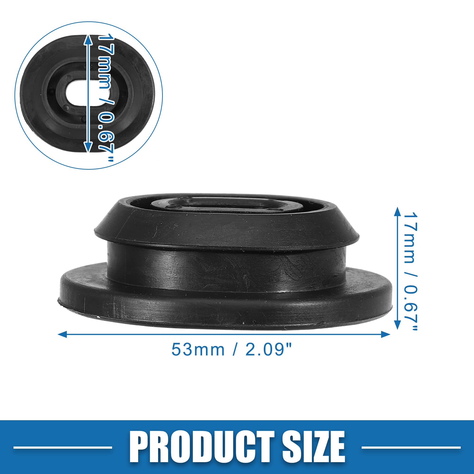 Topran Lower Radiator Rubber Bracket Mount (2-Pack) For Audi VW Seat Skoda – 1K0121367F / 1K0121367D