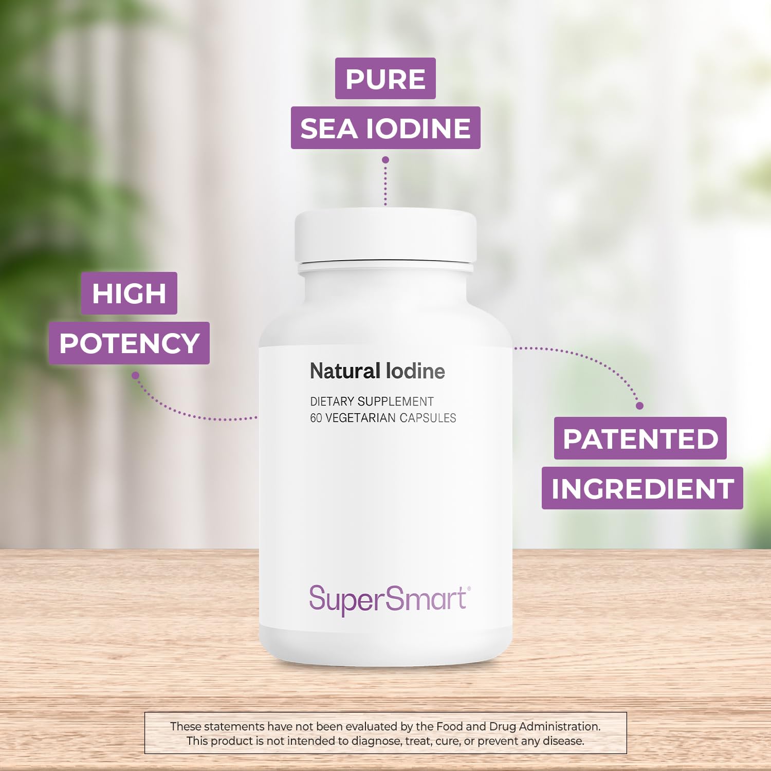 Iode Naturel - Favorise une fonction thyroïdienne normale - Contrôle du Poids - Maintien d’une Belle Peau - Complément Alimentaire Extrait d'algue Ascophyllum Nodosum (PureSea™) - Naturel - Vegan