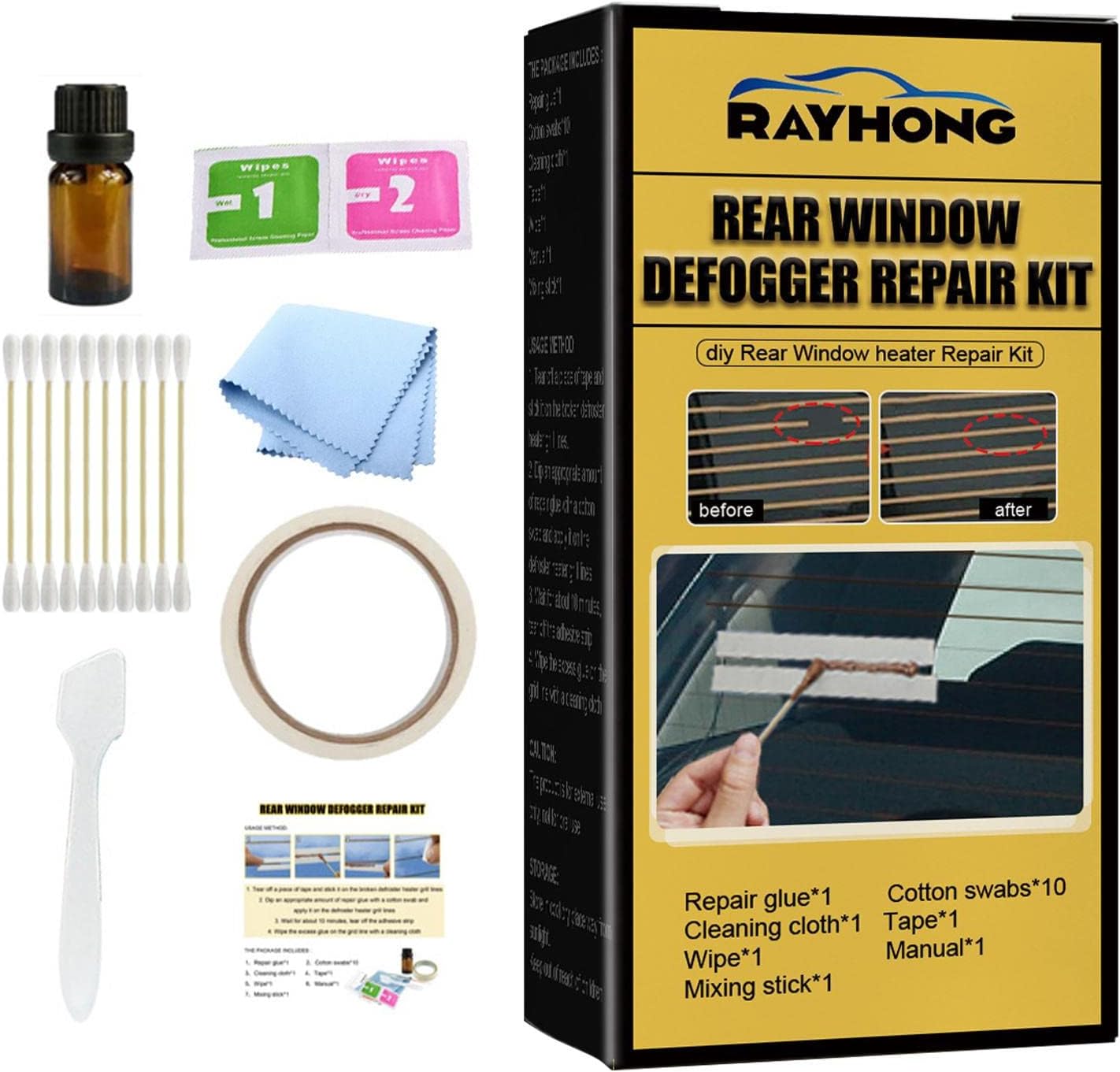 Moslate Kit di Riparazione dello Sbrinatore per Auto, Kit di