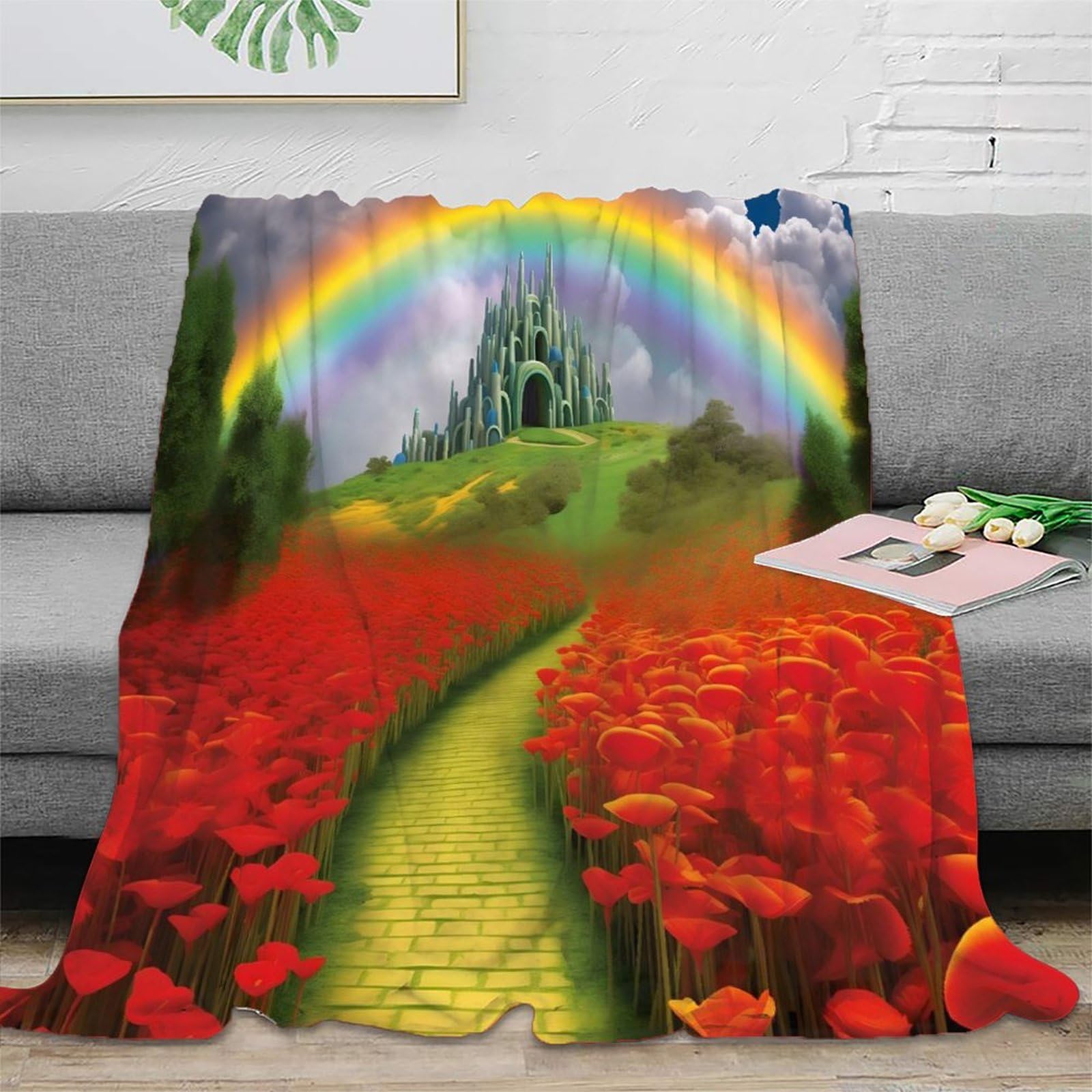 Couverture château de sorcier 150x200cm idéale pour vos soirées cinéma