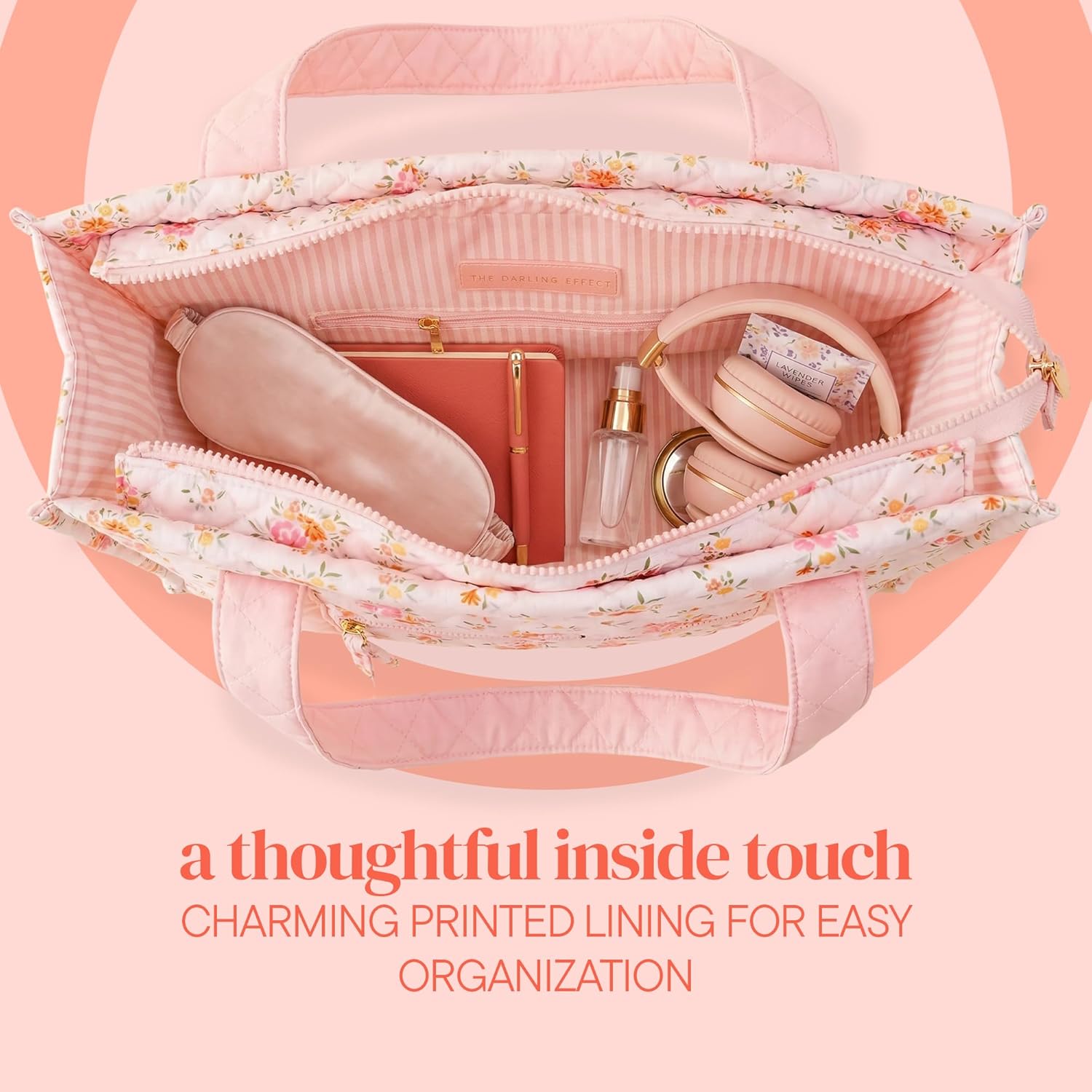The Darling Effect Spacious Travel, Work & Weekend Shoulder Bag for Daily Use, Endless Daydream