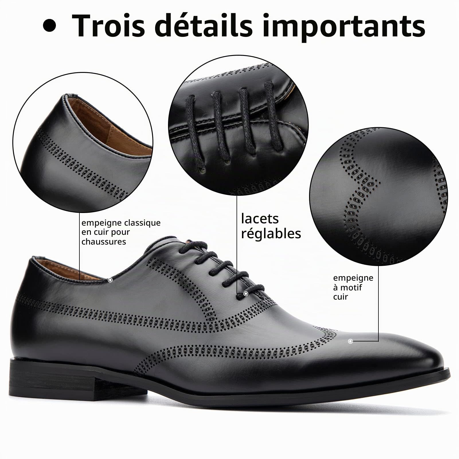 MEIJIANA Oxfords Homme Chaussure Homme Ville Chaussures à Lacets pour Hommes Chaussure Mariage Homme