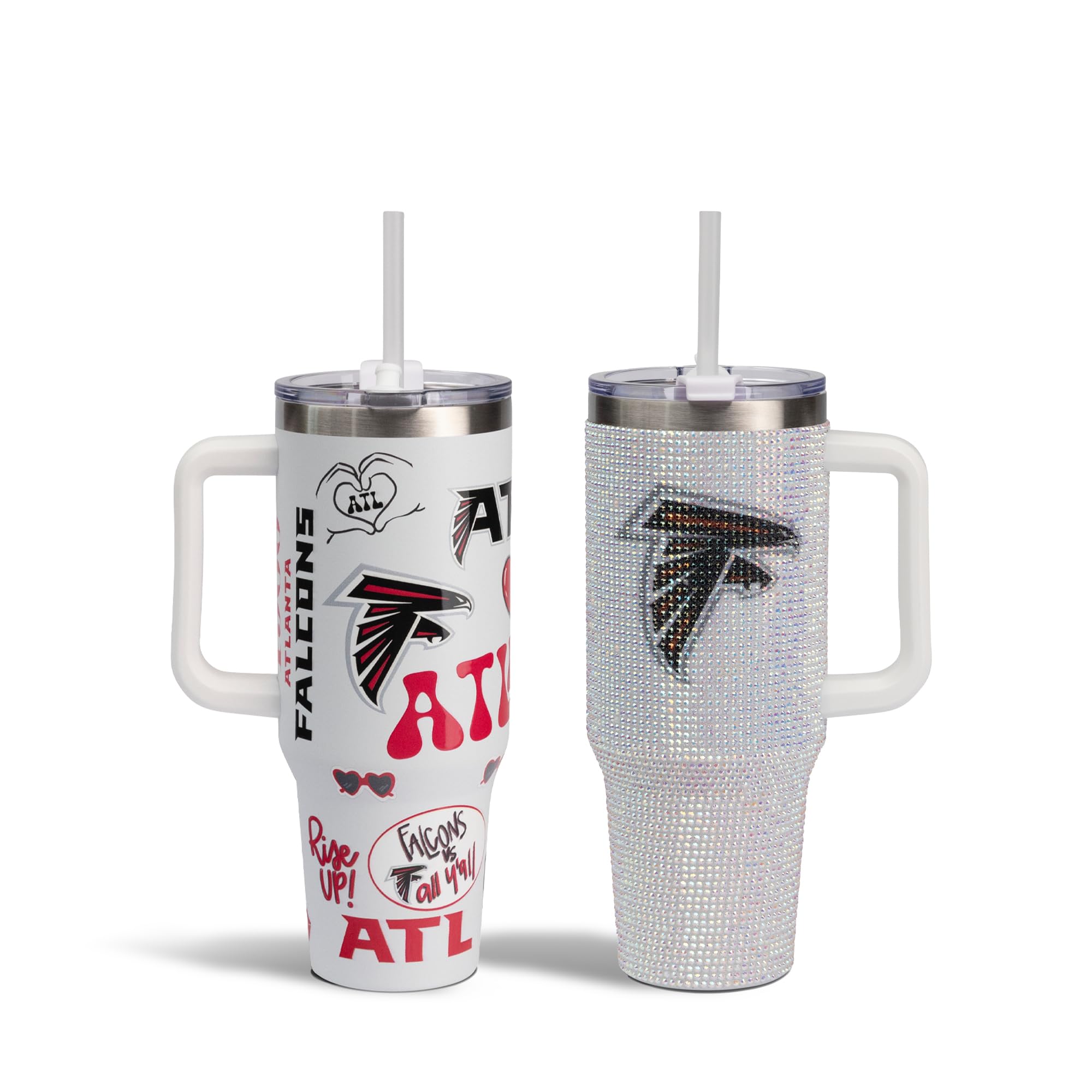 The Memory Company Officially Licensed 2-Pack Game Day Tumblers Team Spirit/Bling, Atlanta Falcons