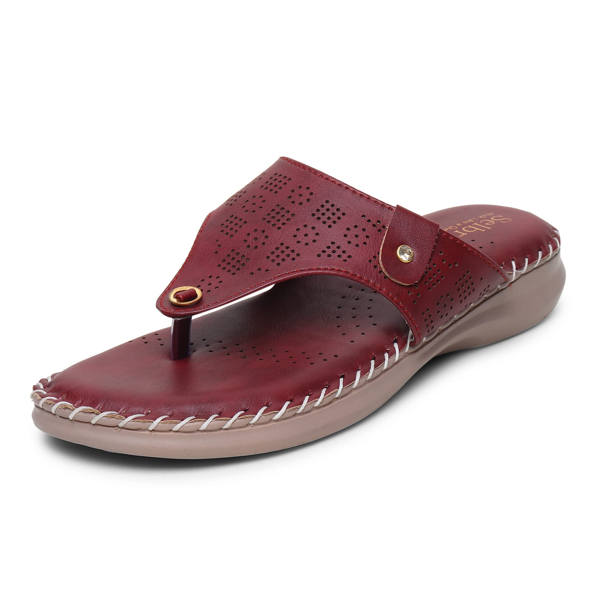 SELBRO Soft doctor V Shape Lazer Cut Slippers for Womens || Orthopedic footwear for Women with extra Cushion DR-30 (B0BRBL18PY) Amazon Price History, Amazon Price Tracker