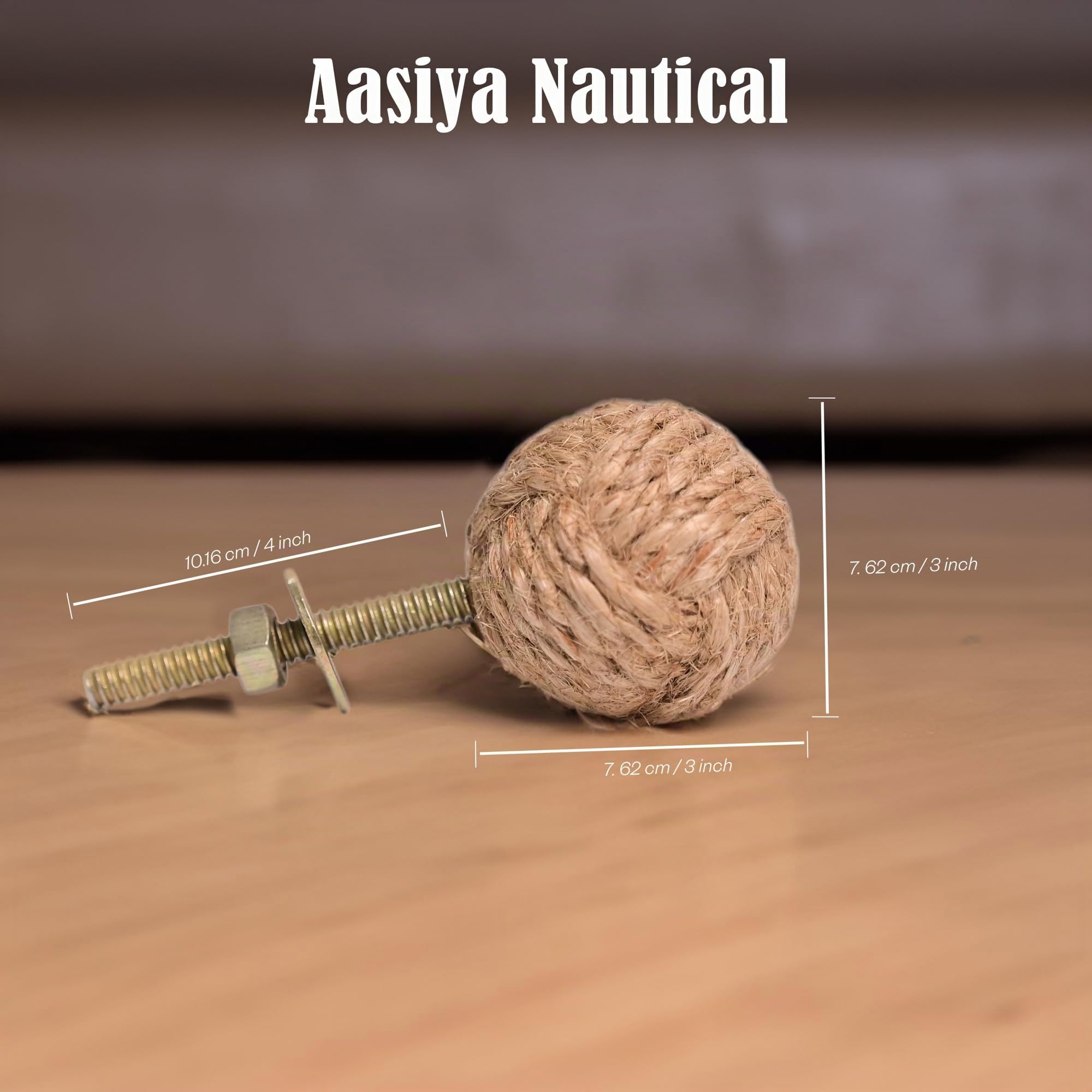 Juego de 12 pomos de cuerda de yute náuticos para cajones