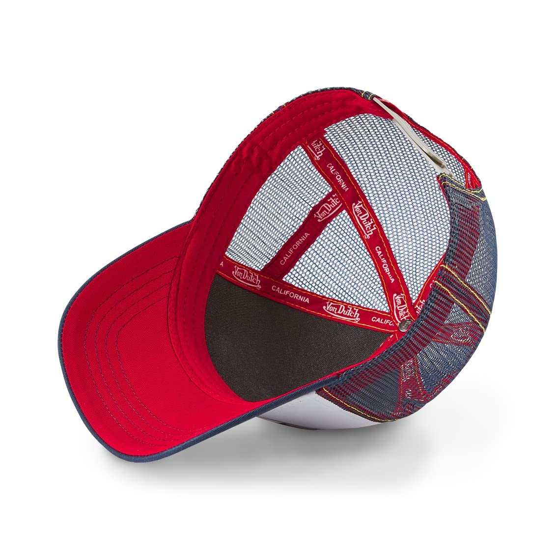 Von Dutch Casquette Homme & Femme, Trucker ADEC, Blanc WHI | Mixte, Adulte 55,5-60cm, Simili, Réglage Snapback, Bande anti-transpirante, Filet rigide, Visière arrondie, Streetwear