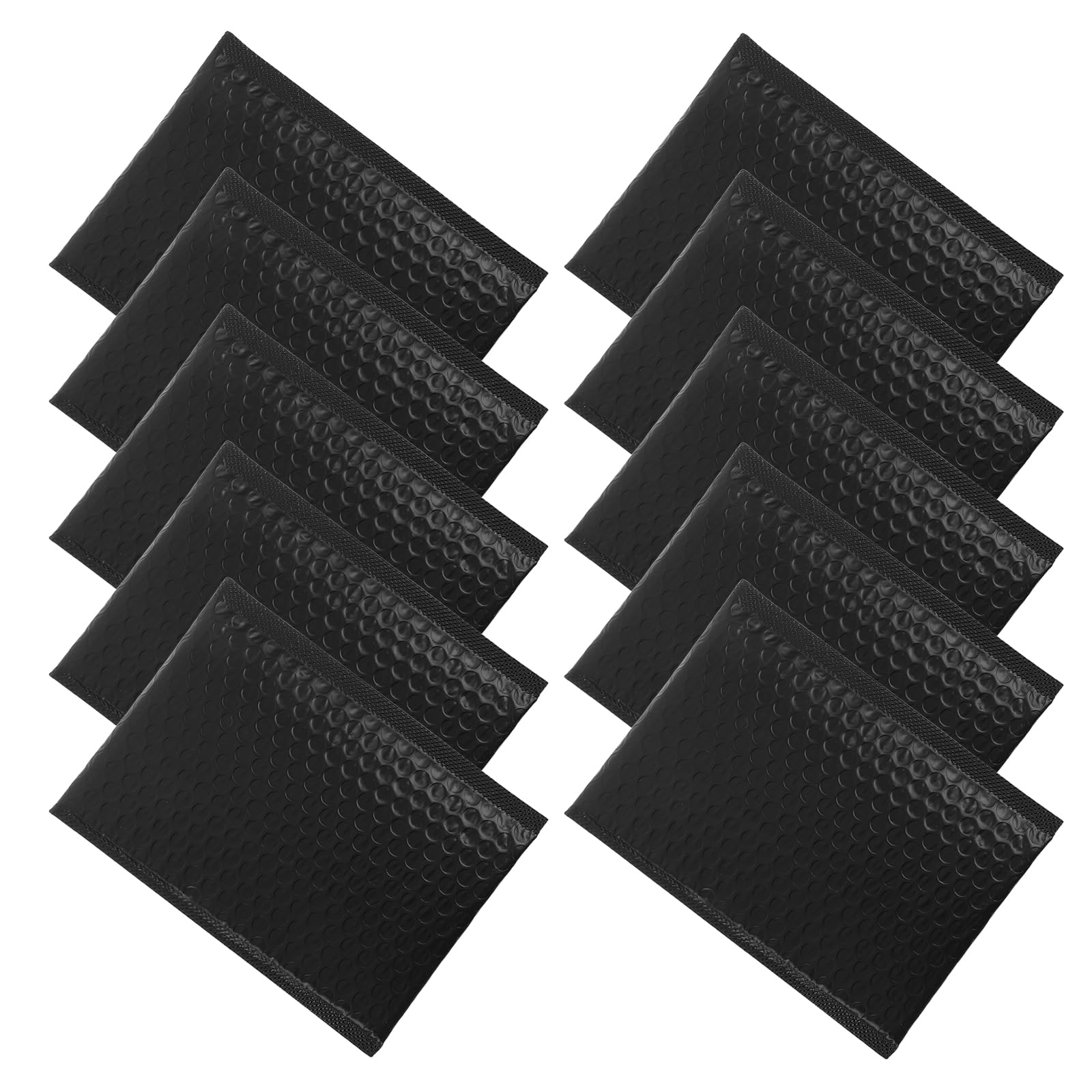 Angoily Paquet à Bulles Imperméables en Plastique Lot de 51 Auto-adhésifs Noirs Pochettes D'expédition Rembourrées Pratiques pour Emballage et Expédition de Bijoux